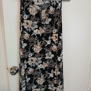 Espresso Black and White Floral Dress
